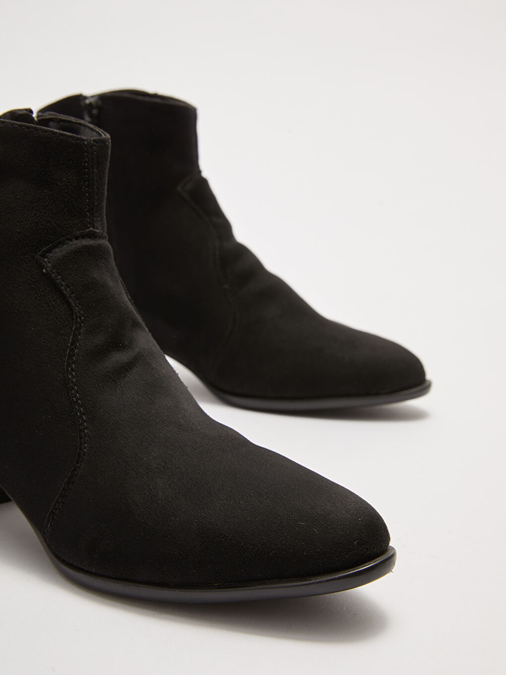 Siyah Kadın Bilek Boy Topuklu Bot-3