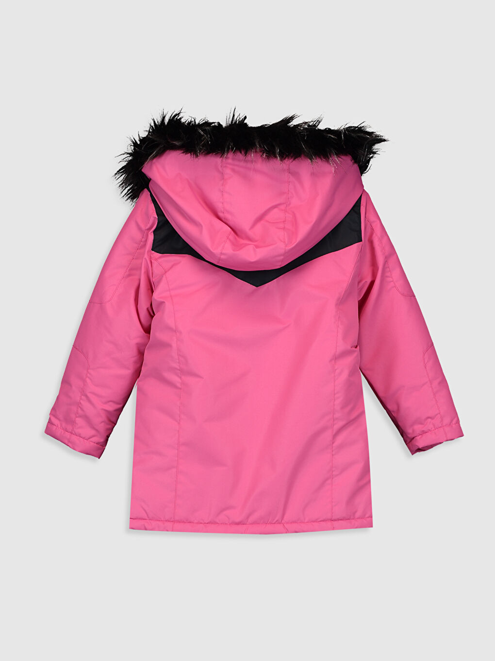 Теплое пальто с капюшоном для девочек-4