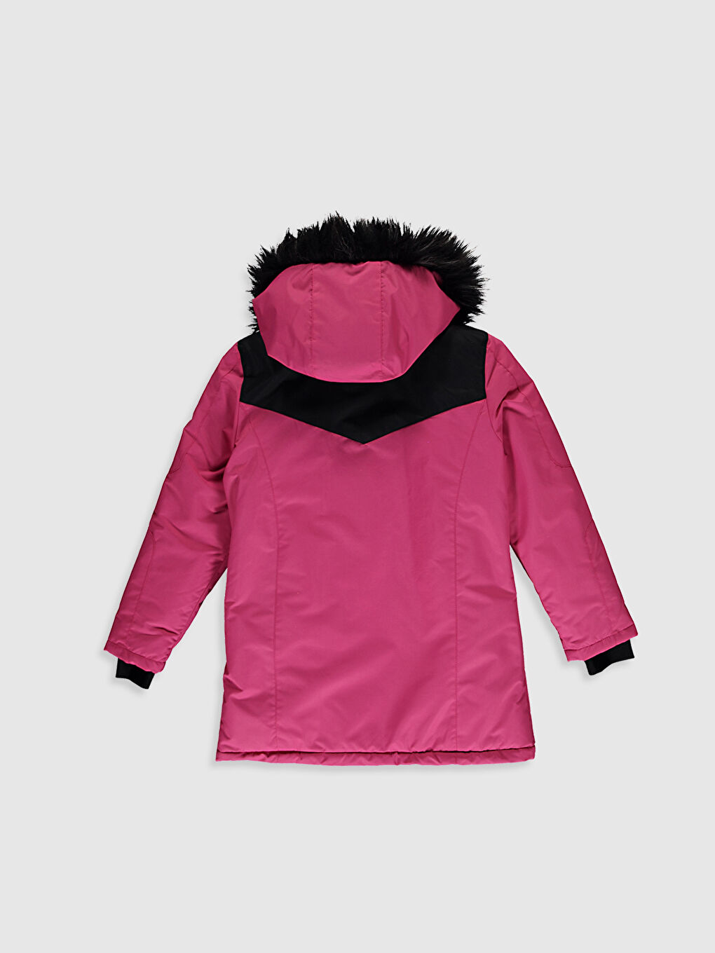 Теплое пальто с капюшоном для девочек-2