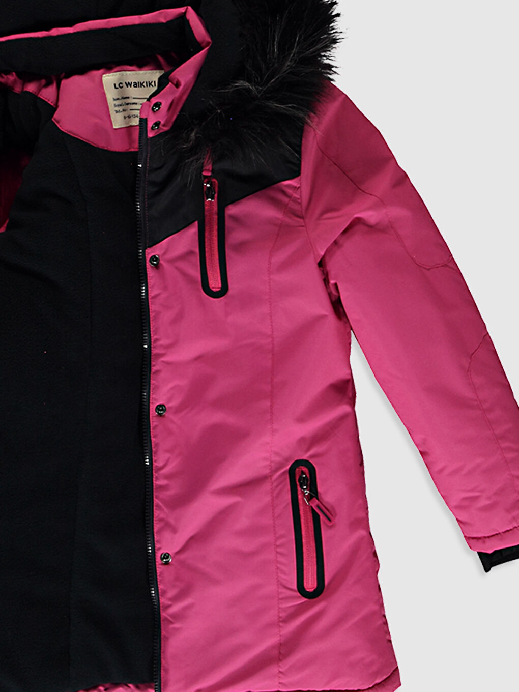 Теплое пальто с капюшоном для девочек-3