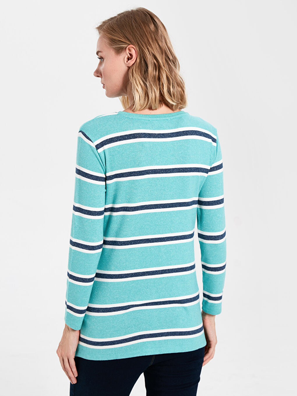 Yeşil Çizgili Hamile Tişört-3