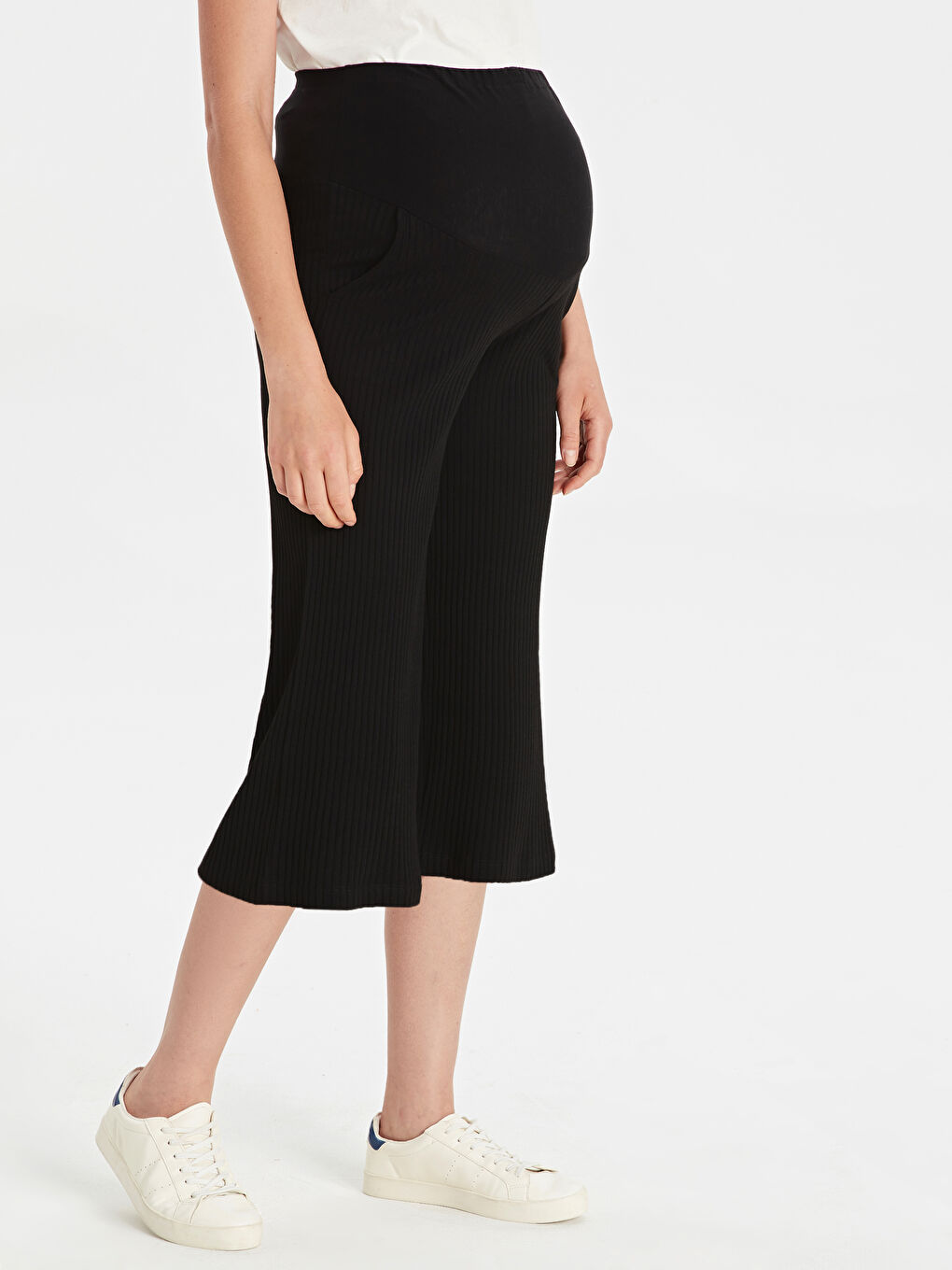 Self-Patterned Maternity Trousers-3