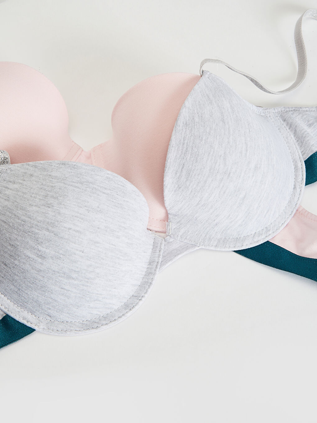 Pembe Balenli Pamuklu Damla Sütyen 2'li-4