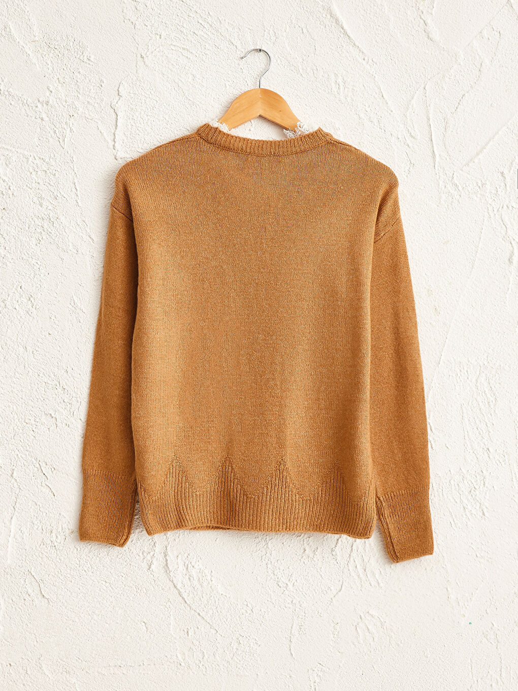 LCW Vision Lace Detailed Collar Heavy Tricot Jumper -9WN140Z8-JSA