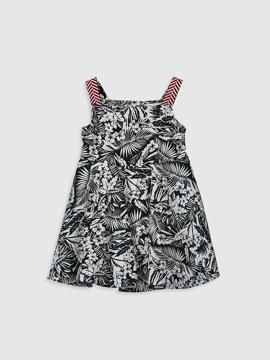 Siyah Kız Bebek Desenli Pamuklu Elbise Anne Kız Kombini-2