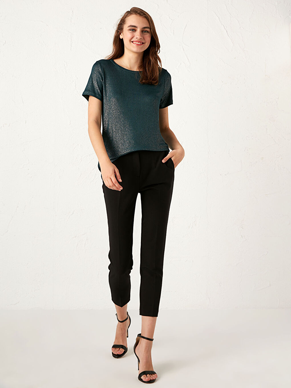Stretchy Textured T-Shirt-3