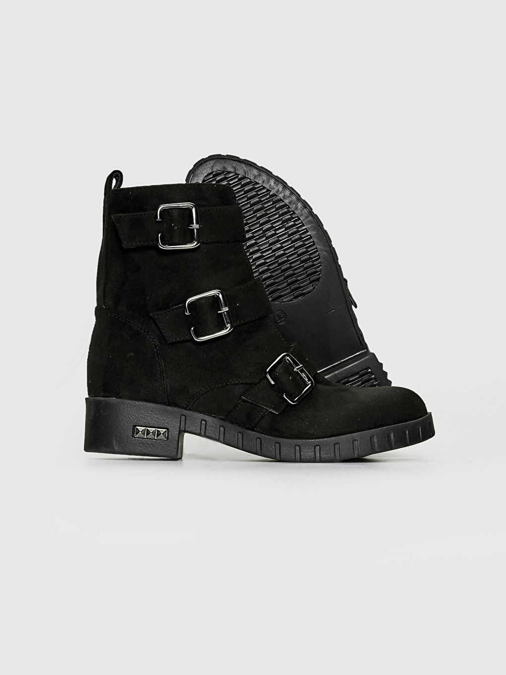 Siyah Kadın Süet Görünümlü Bot-3