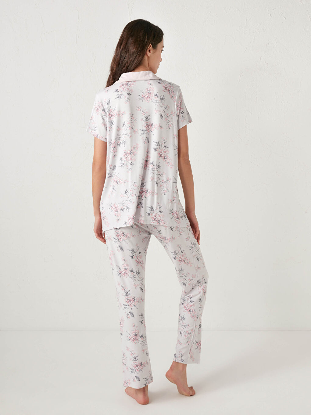 Floral Viscose Pyjamas Set-2