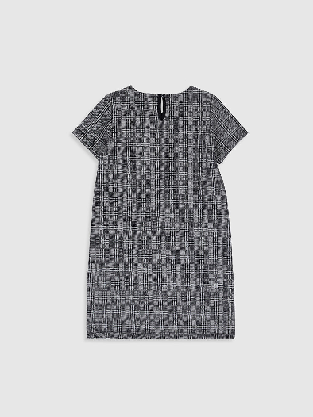 Siyah Bisiklet Yaka Kız Çocuk Elbise-2