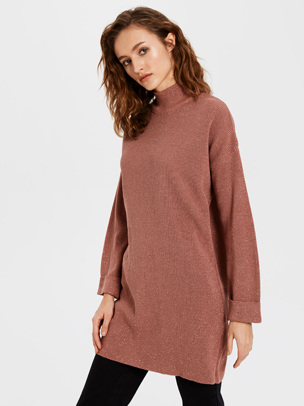 Pembe Gül Kurusu Tunik-1