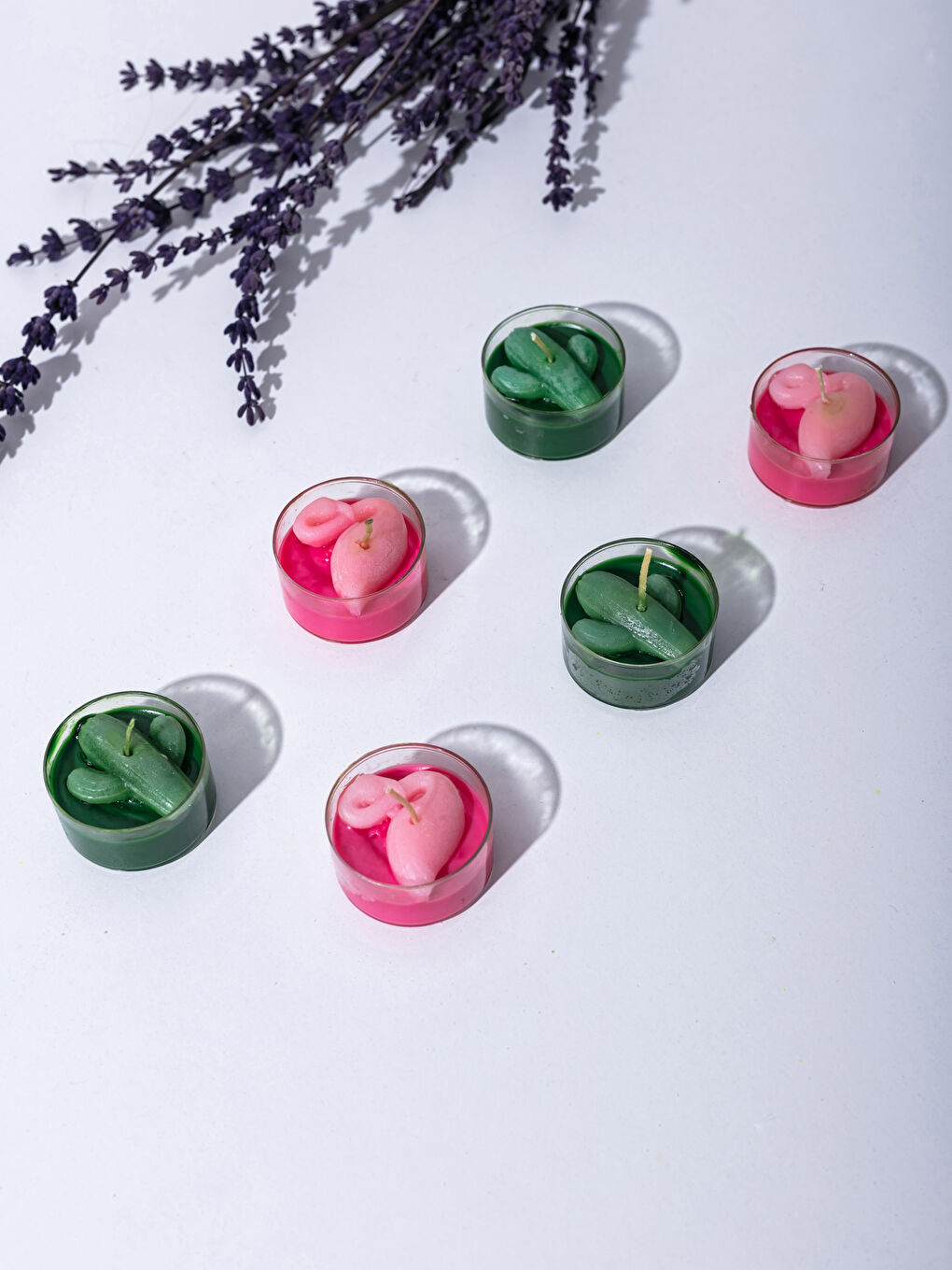 Paquet de 6 Bougies Décoratives Flamant Rose