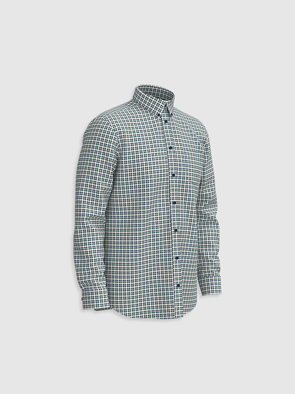 Chemise Gabardine Manches Longues Coupe Régulière-2