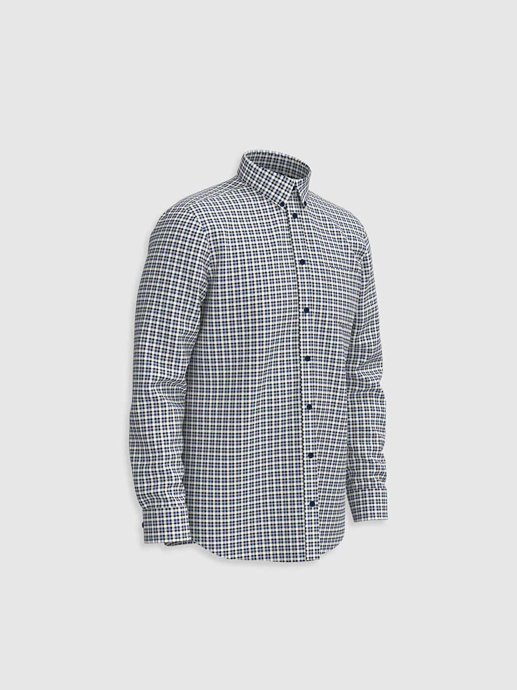 Chemise Gabardine Manches Longues Coupe Régulière-2