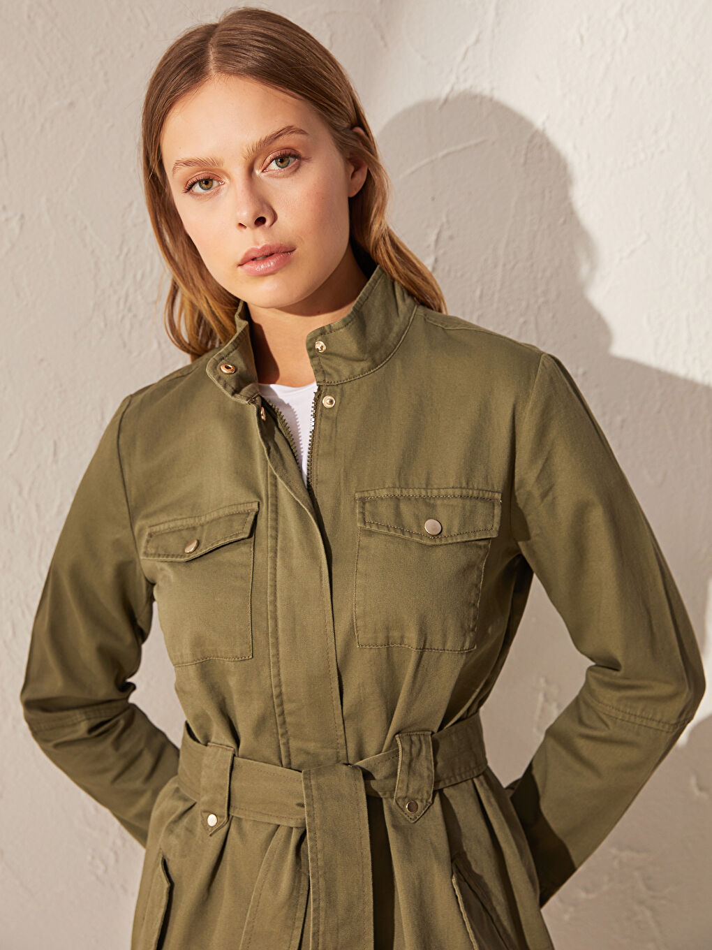 Γυναίκα ΧΑΚΙ Παλτό-1