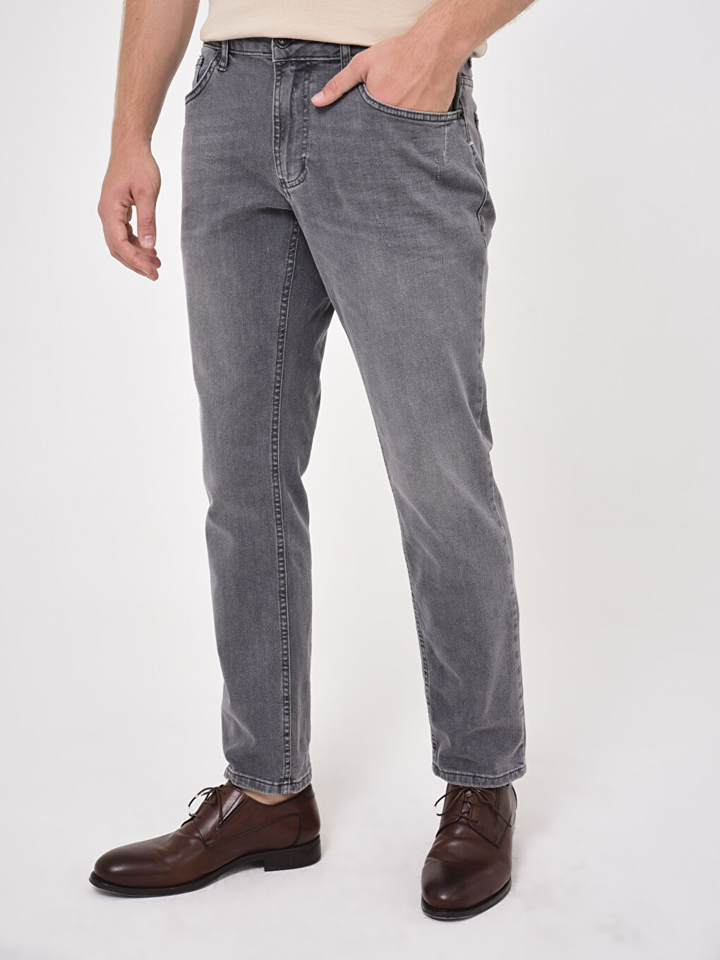 Gri 779 Regular Fit Jean Pantolon-2