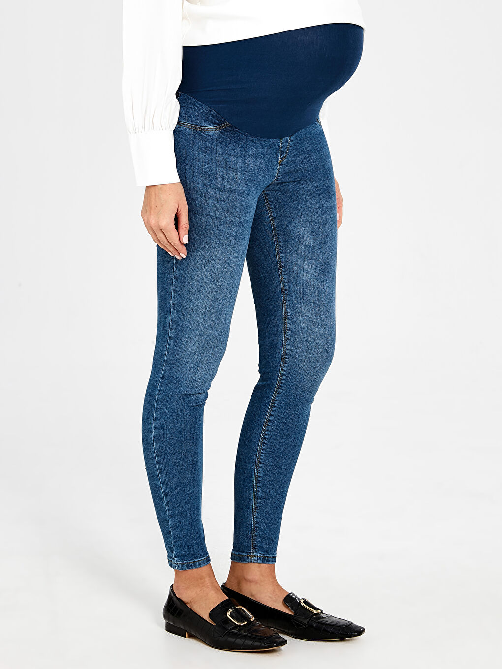 İndigo Mercury Skinny Hamile Jean Pantolon-2