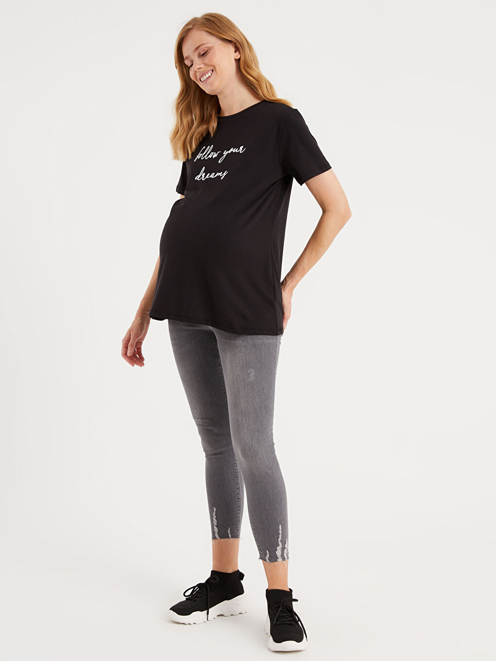 عطارد جينز الأمومة بقصة ضيقة-3