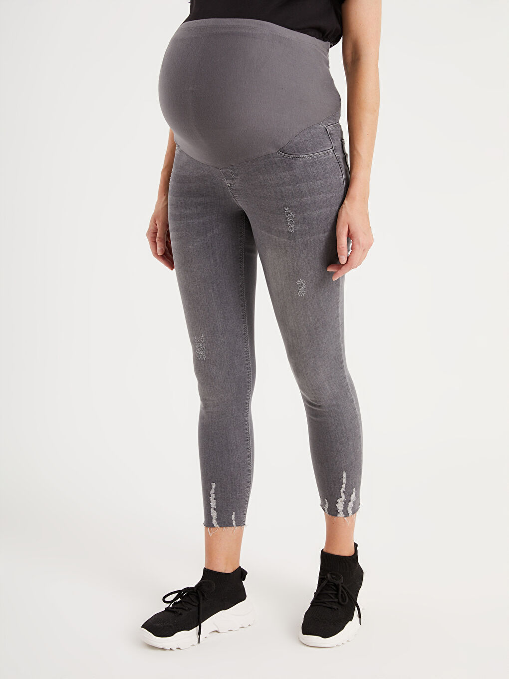 عطارد جينز الأمومة بقصة ضيقة-5