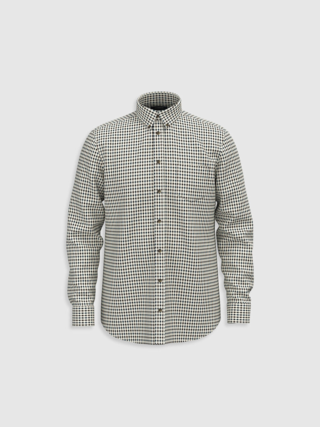 Regular Fit Long Sleeve Gabardine Shirt-1