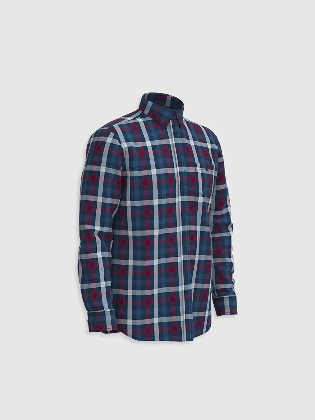 Chemise Gabardine Manches Longues Coupe Régulière-2