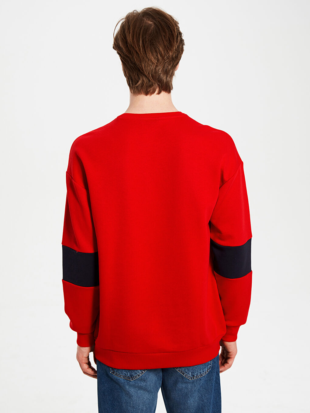 Sweat-shirt à Manches Longues pour Hommes avec Col Rond-2