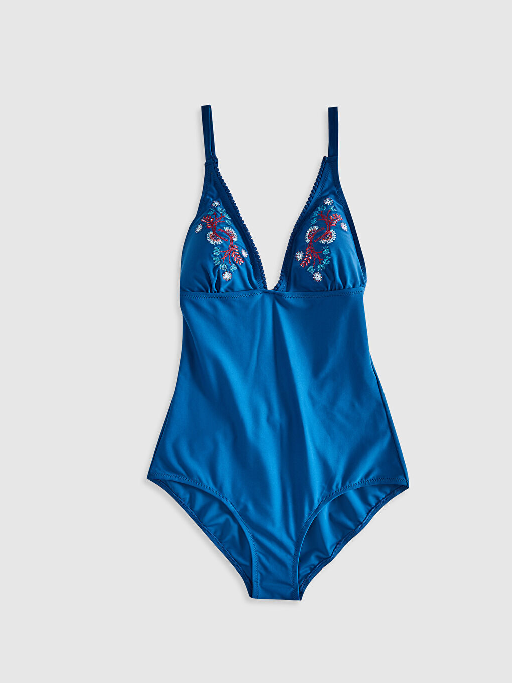 Embroidered Triangle Swimsuit