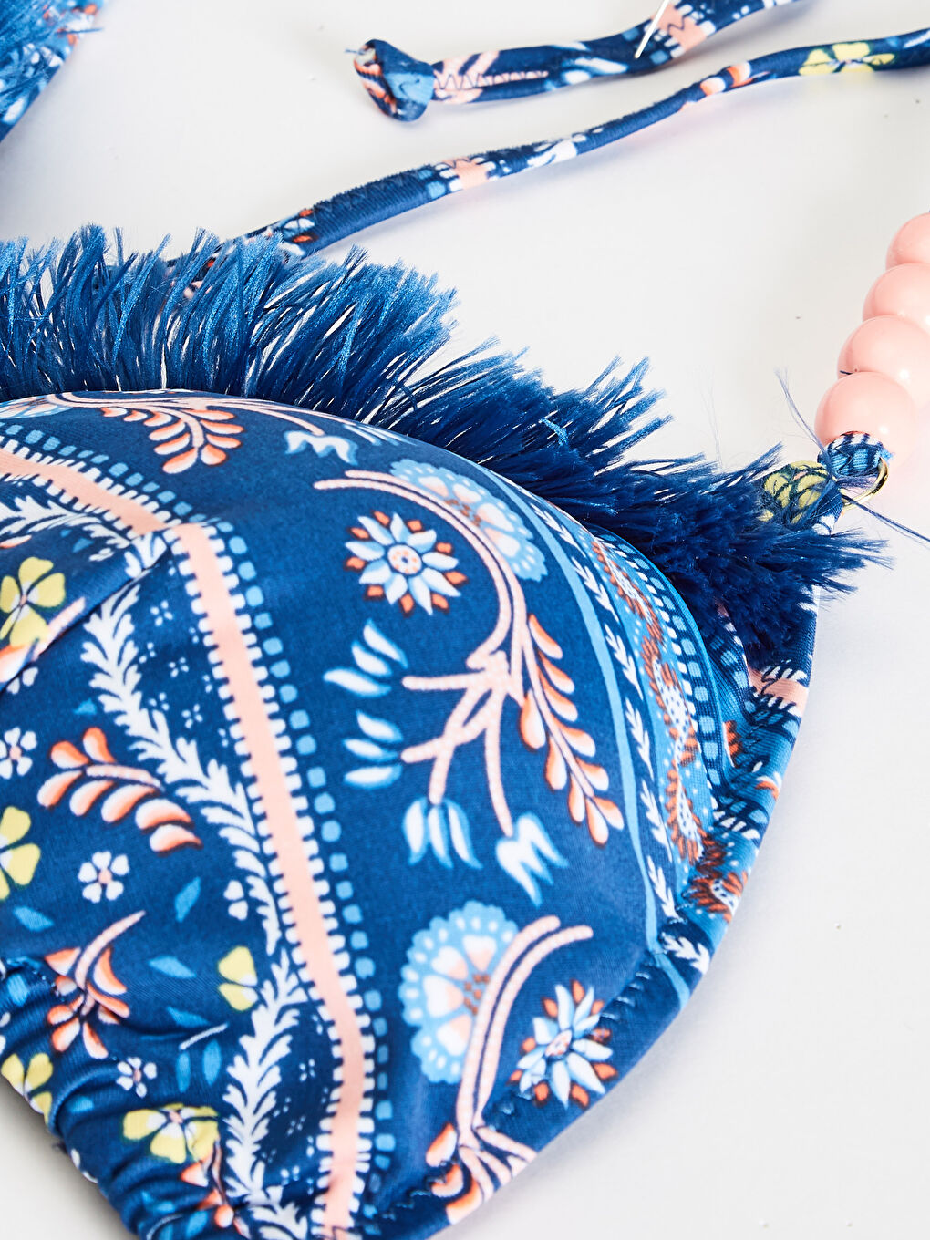 Мойынға байланатын өрнекті бикини үсті-2