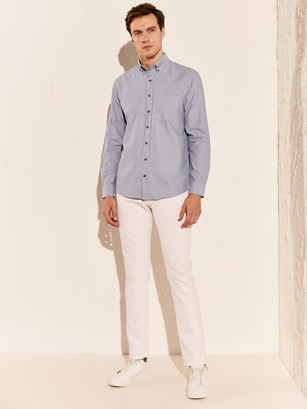 قميص أزرق فاتح رجال-4