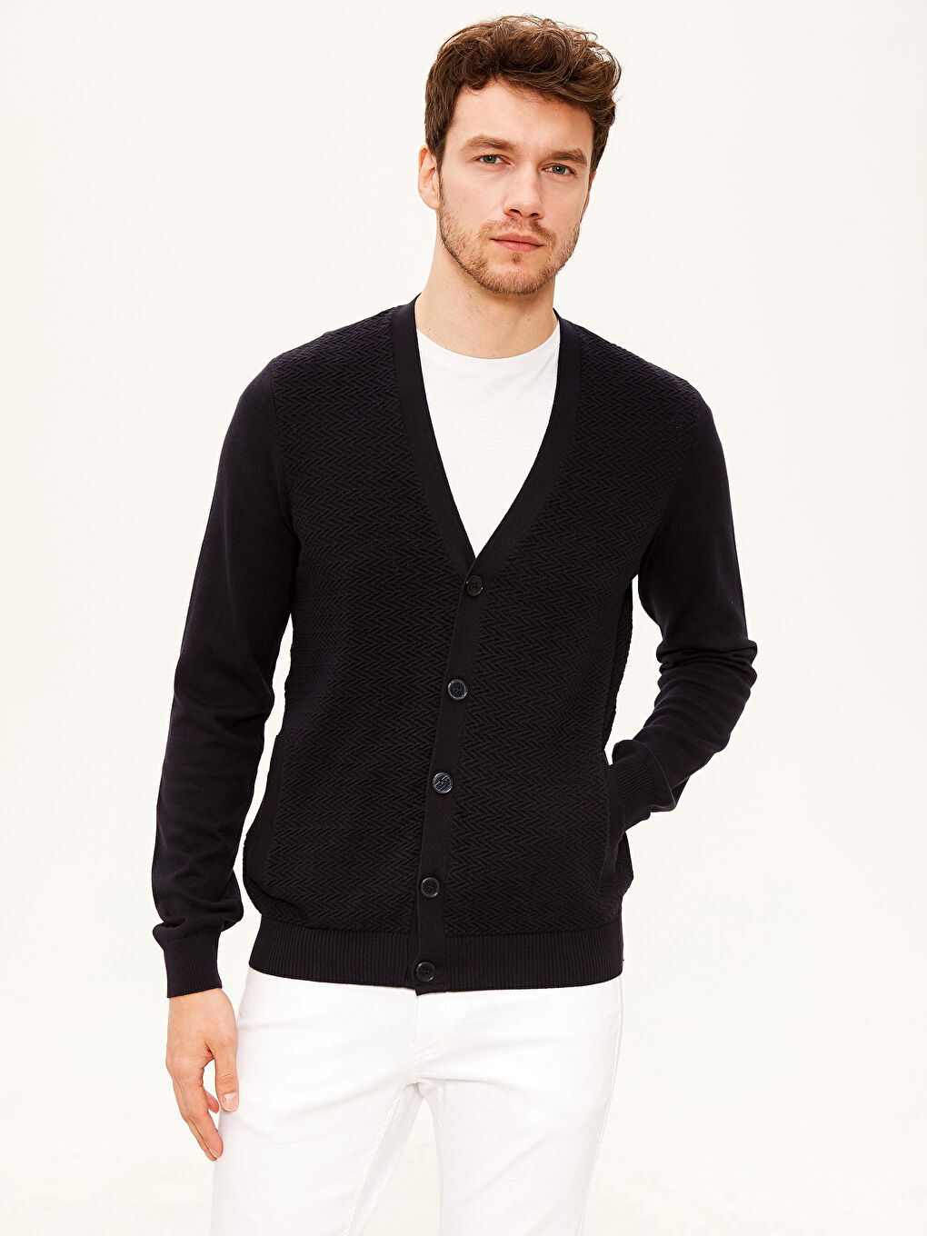 Standard Pattern Men's Cardigan-2