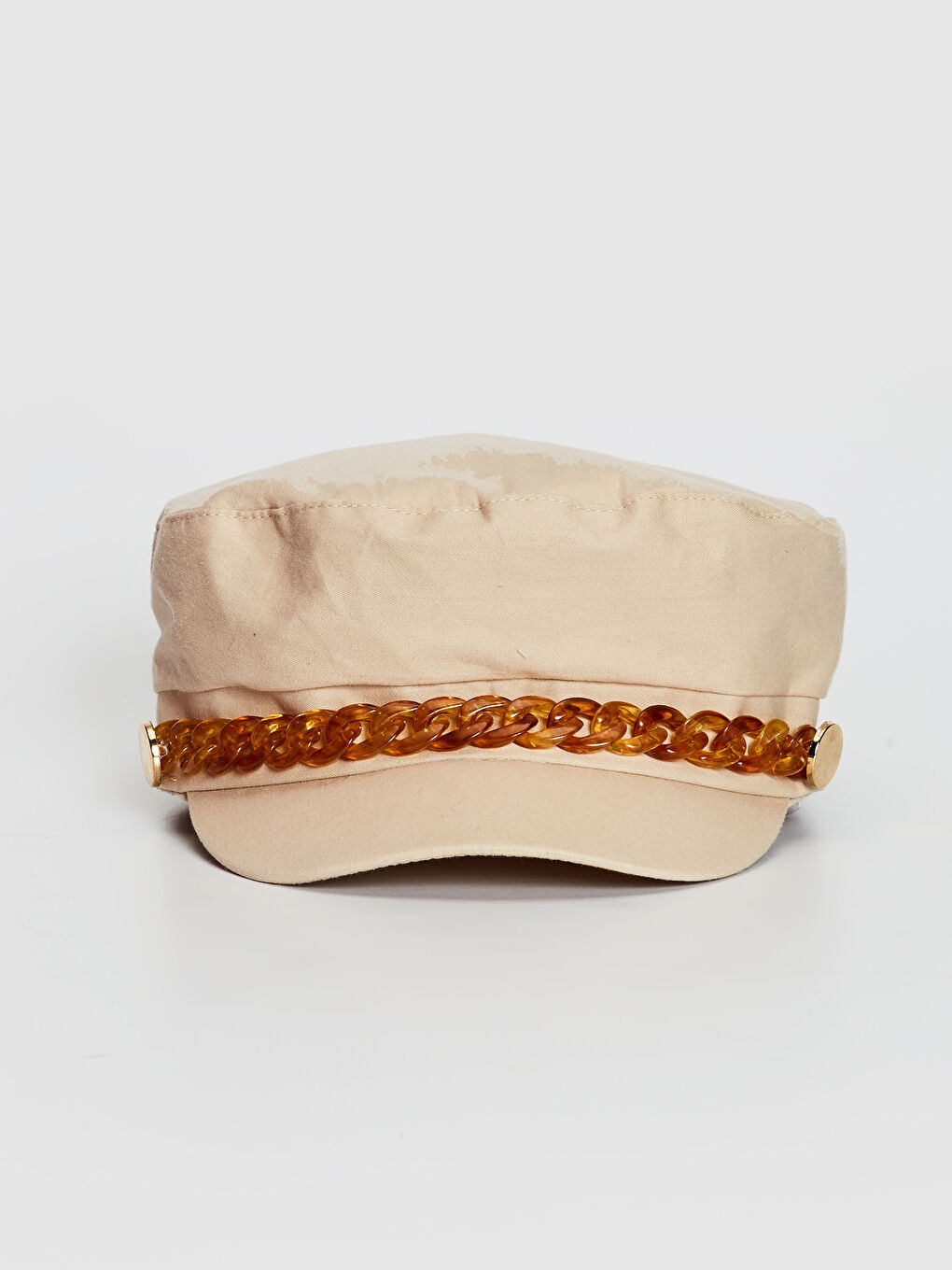 قبعة قبطان للسيدات مع شرائط مزخرفة-1