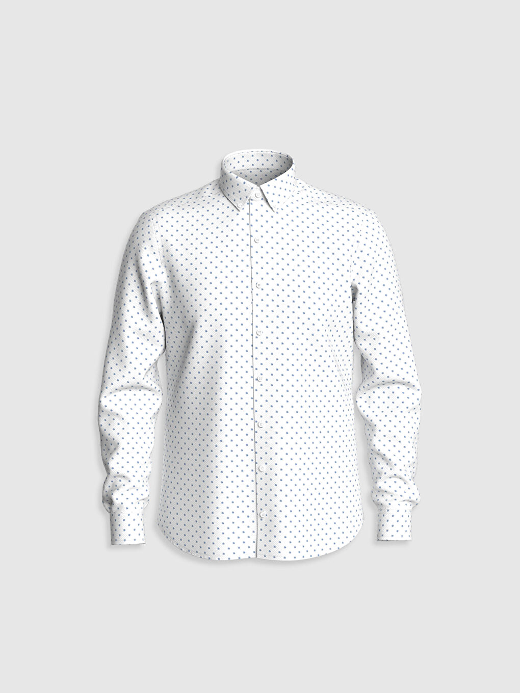 Uska košulja dugih rukava od pamuka-3