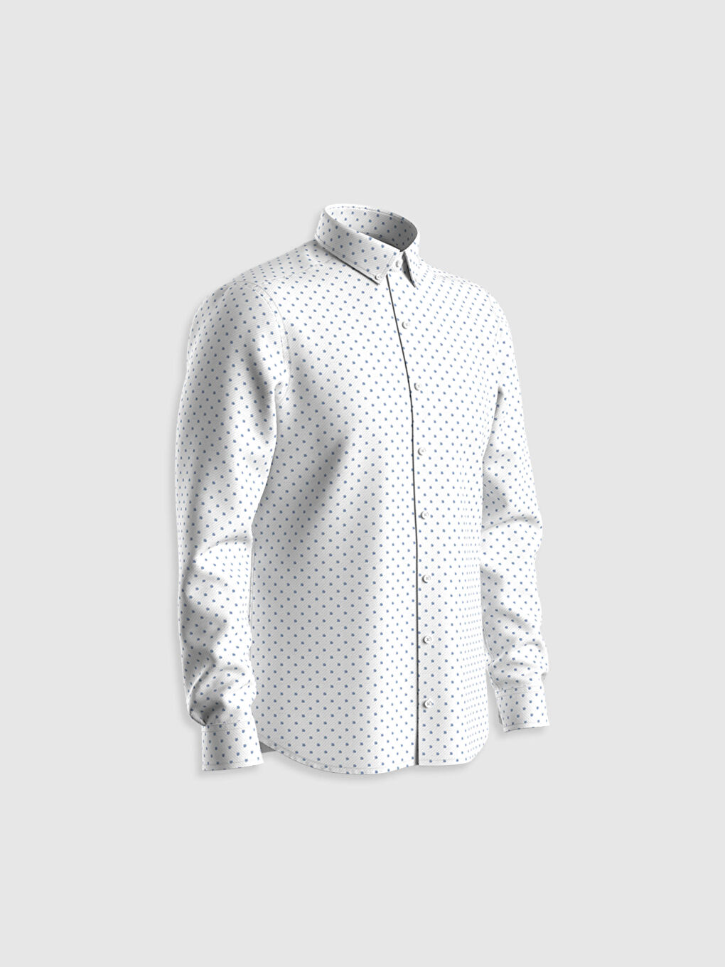 Uska košulja dugih rukava od pamuka-4