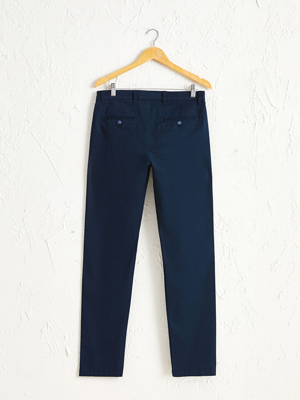 Lacivert Normal Kalıp Gabardin Chino Pantolon-4