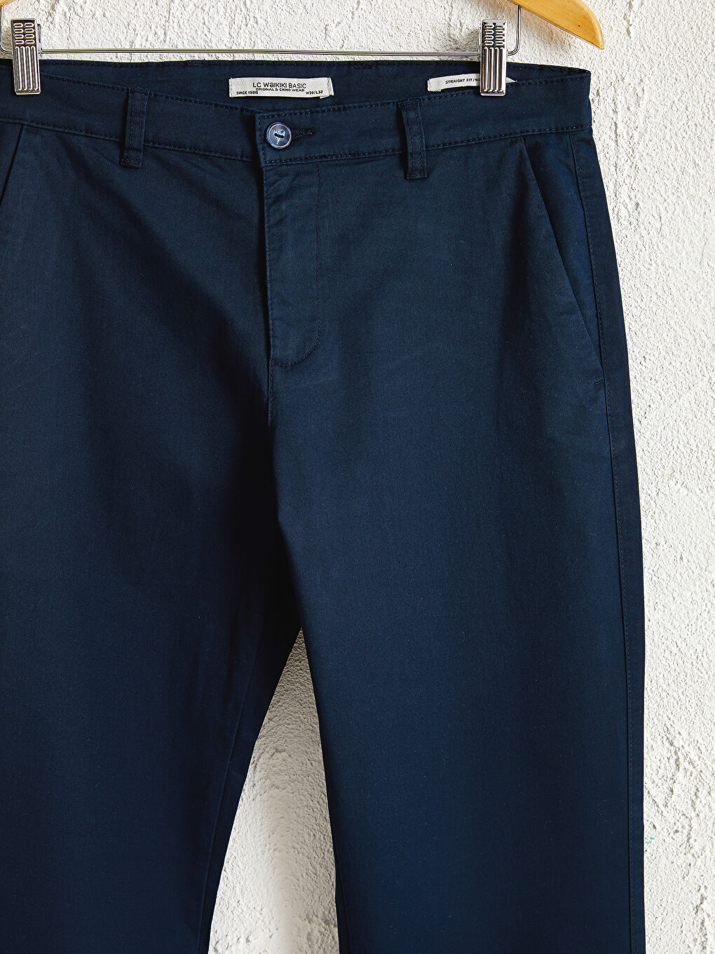 Lacivert Normal Kalıp Gabardin Chino Pantolon-5