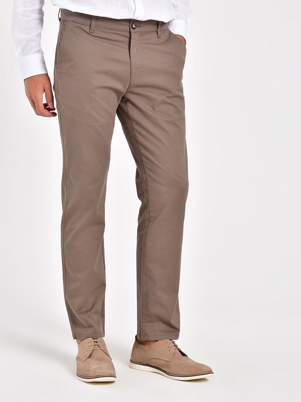 Normal Fit Gabardine Chino Trousers-4