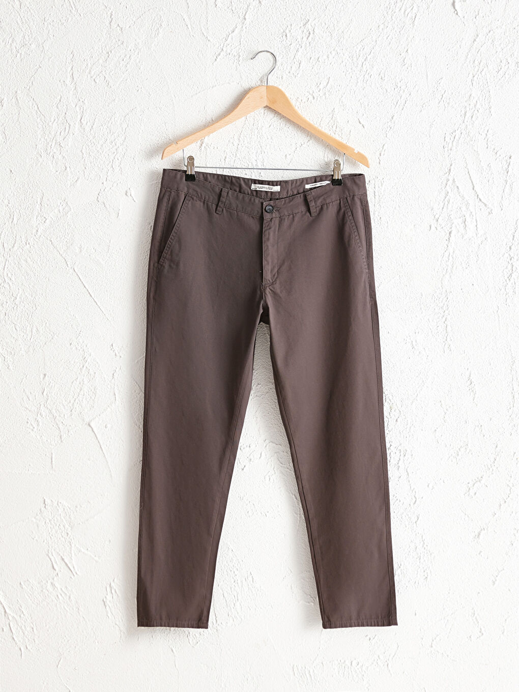 Antrasit Geniş Kalıp Gabardin Erkek Chino Pantolon-1