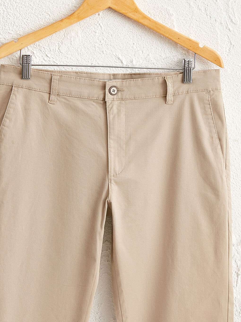 ვიწრო სტილის გაბარდინის ჩინოს შარვალი-2