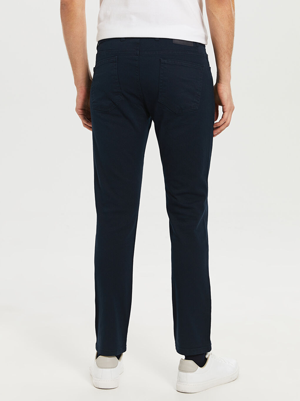 Lacivert Slim Fit Gabardin Erkek Pantolon-3