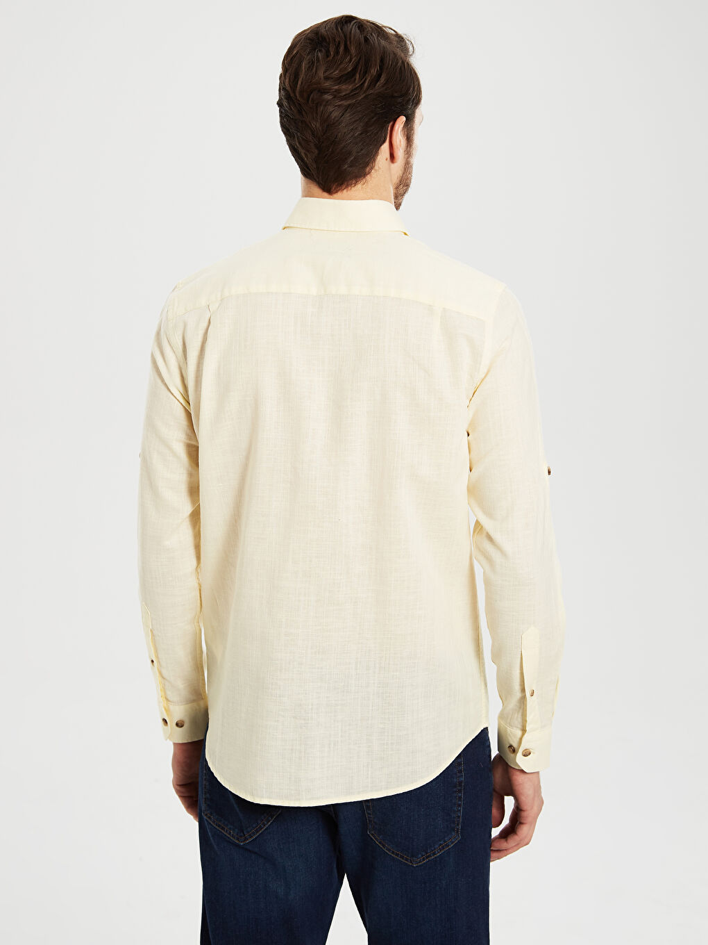 قميص بأكمام طويلة بقصة عادية-3