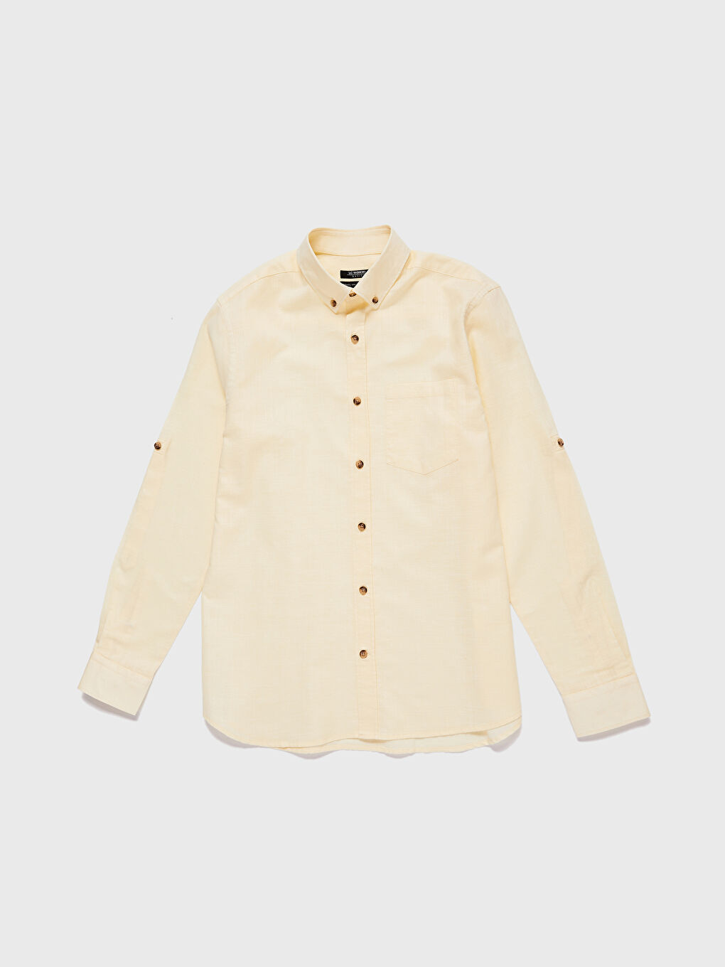 قميص بأكمام طويلة بقصة عادية-1