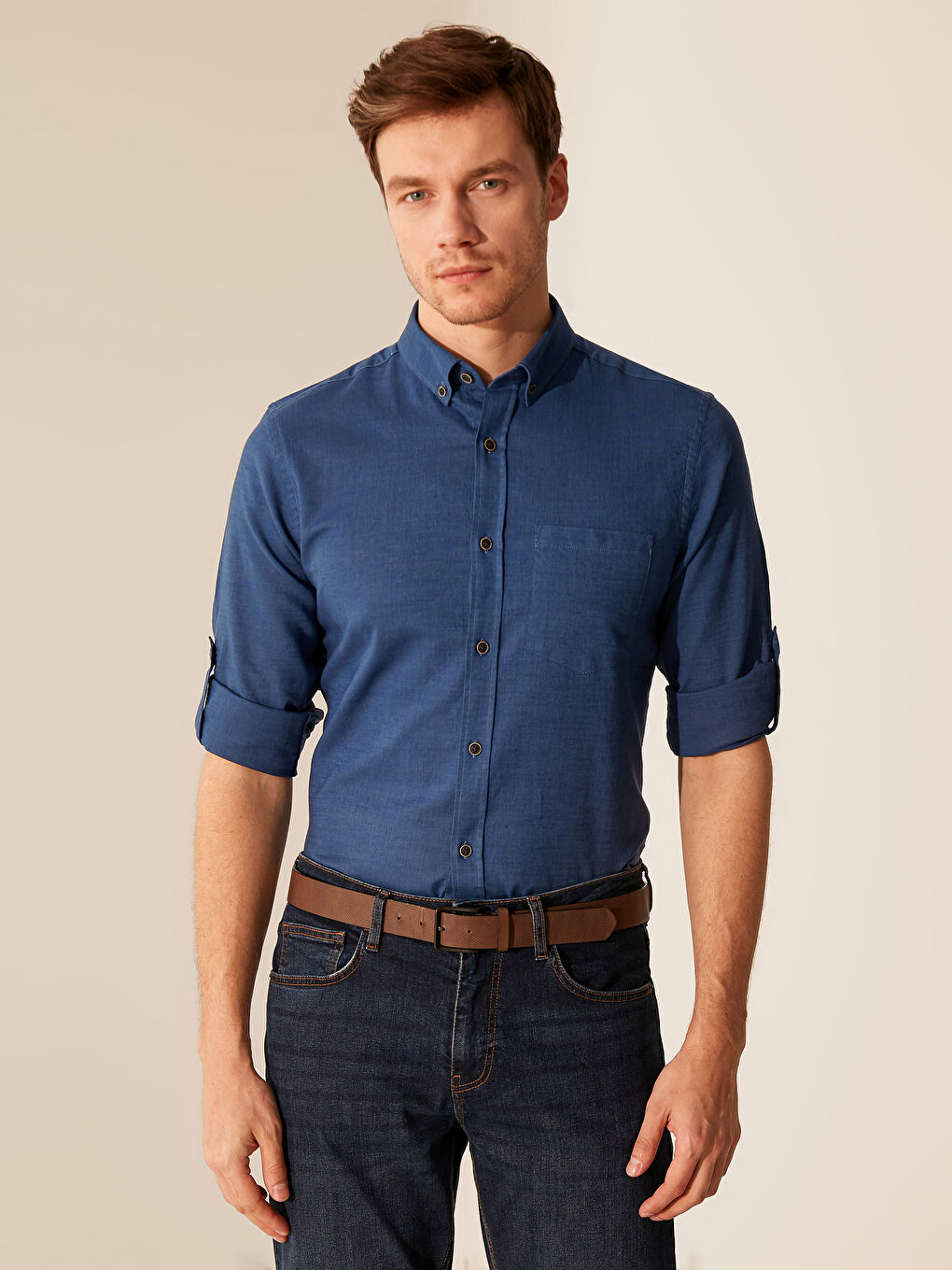 Chemise manches longues coupe régulière  -2