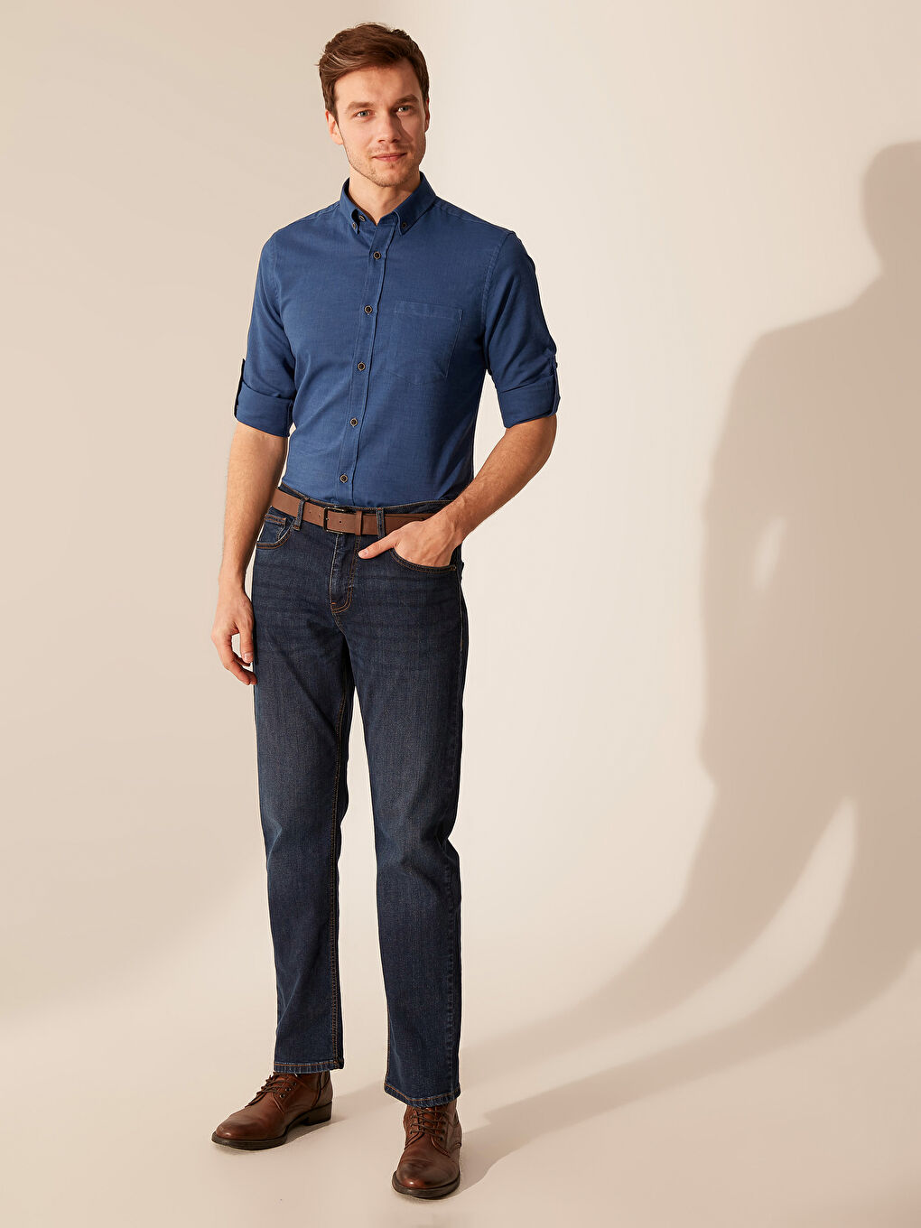 Chemise manches longues coupe régulière  -4