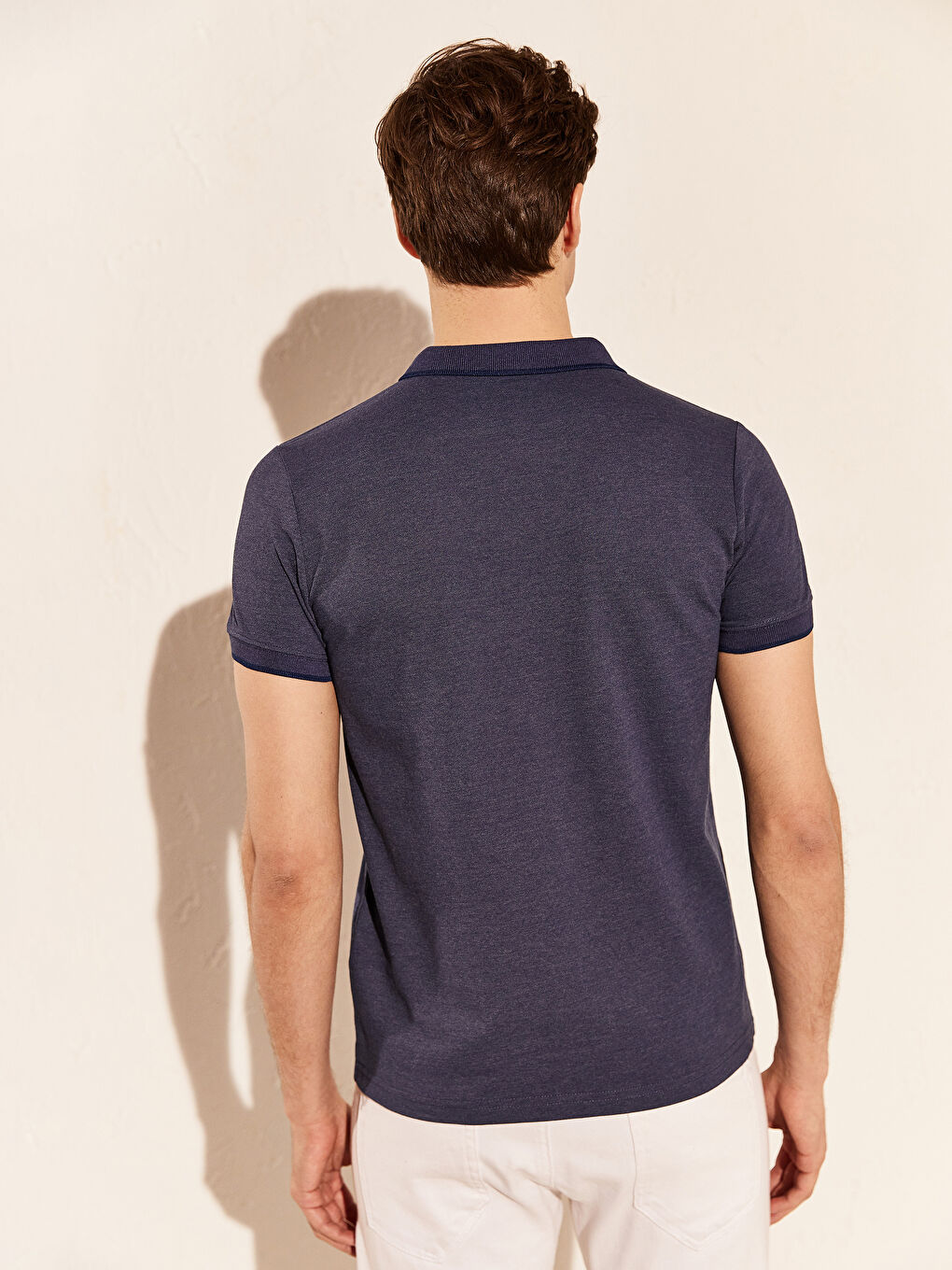 Футболка с воротником поло, базовая, с коротким рукавом, из ткани пике-2