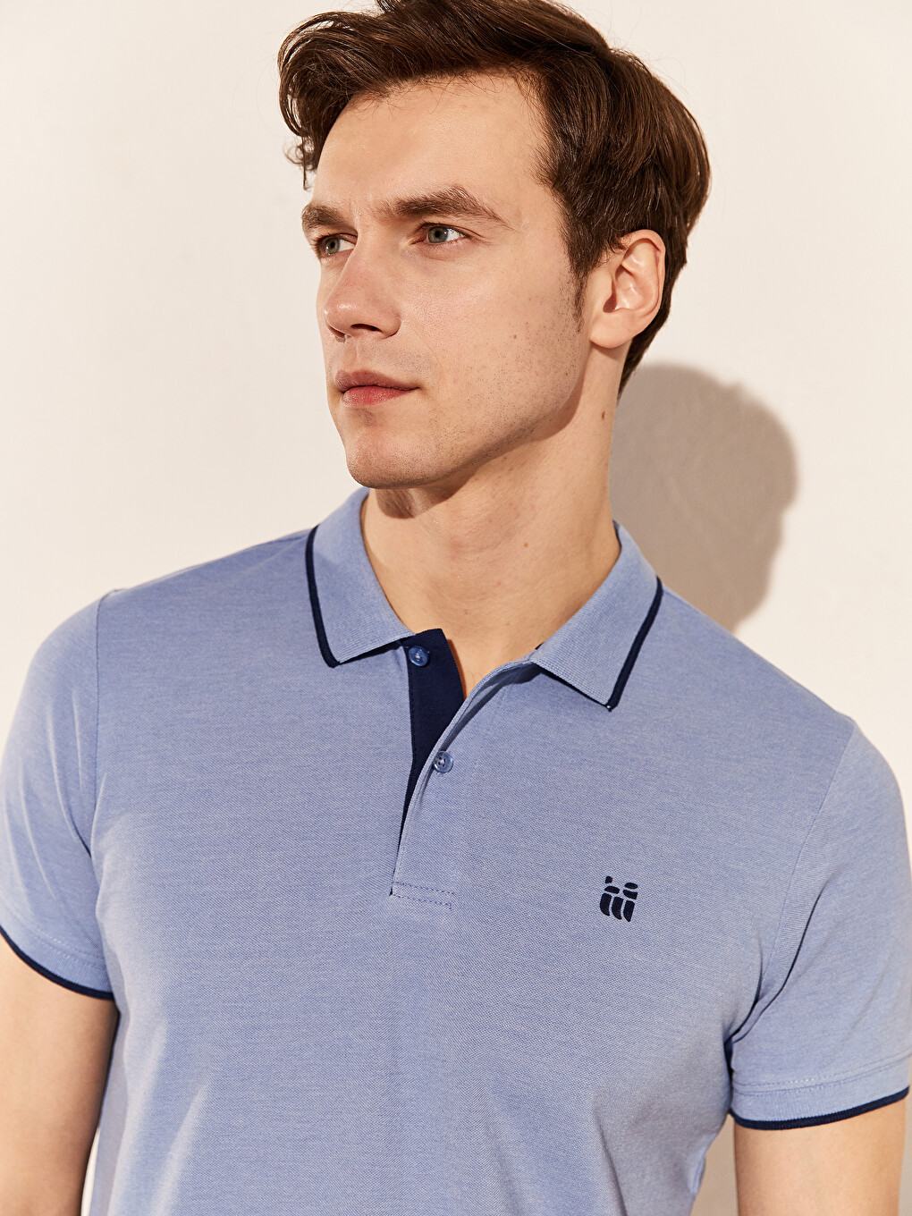 Polo Neck Basic Short Sleeve Pique T-shirt