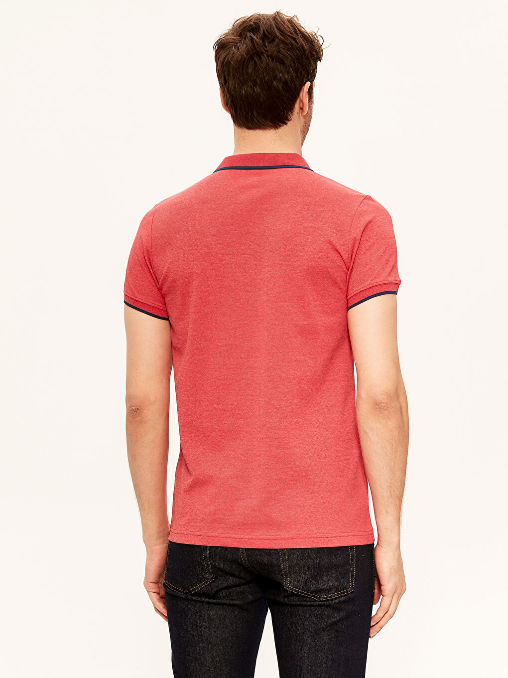 Футболка с воротником поло, базовая, с коротким рукавом, из ткани пике-2