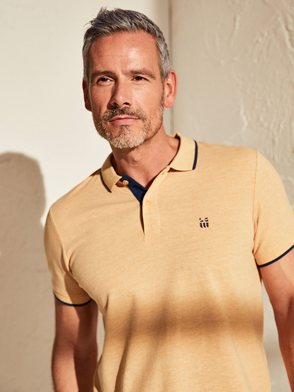 Футболка с воротником поло, базовая, с коротким рукавом, из ткани пике-2