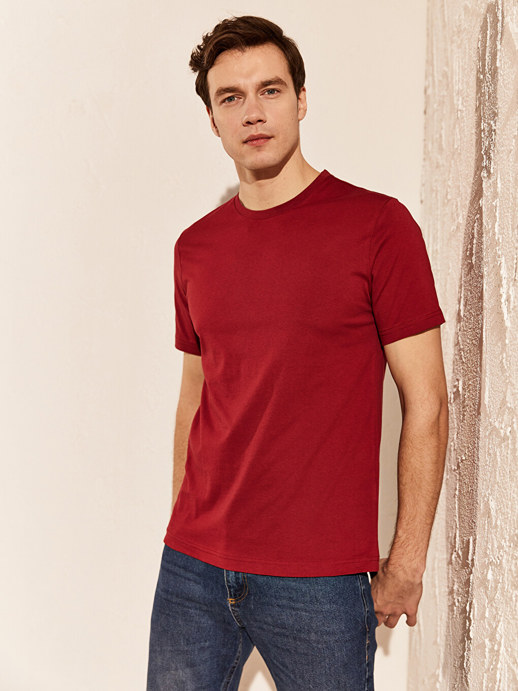 Crew Neck Basic Combed Cotton T-shirt