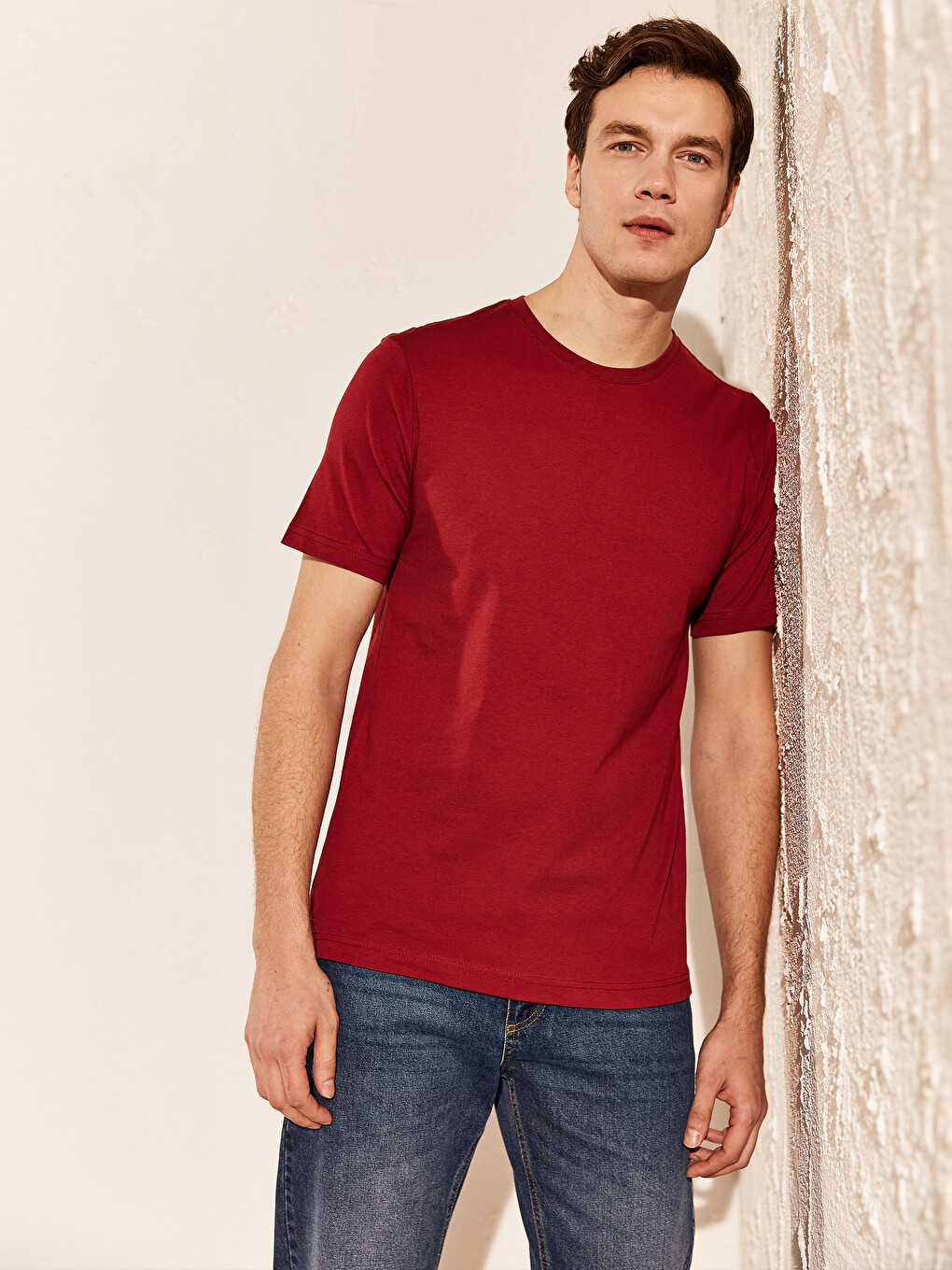 Crew Neck Basic Combed Cotton T-shirt-1