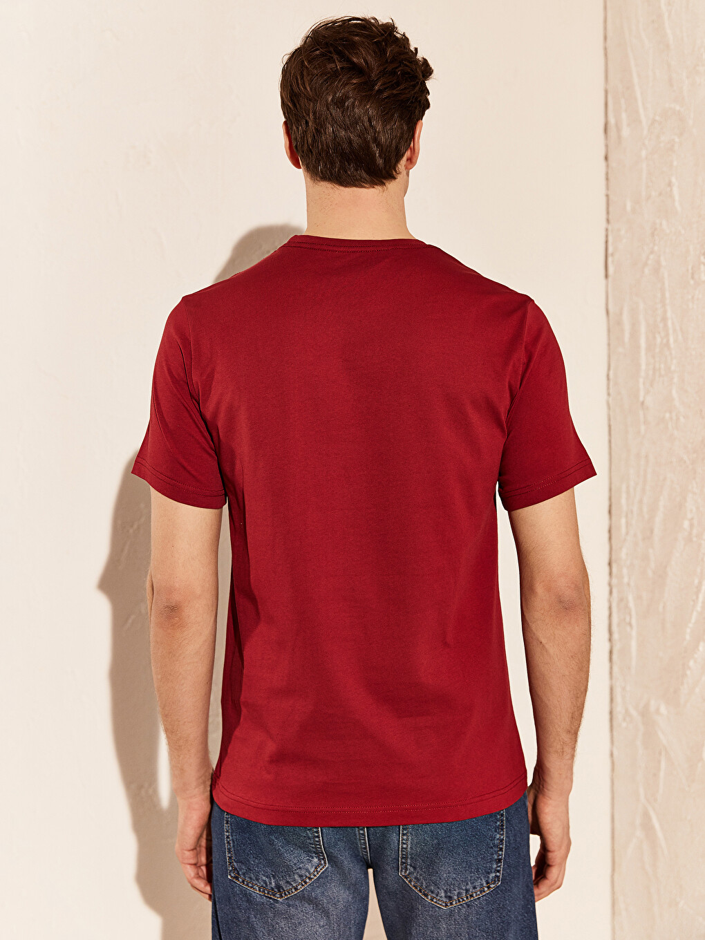 Crew Neck Basic Combed Cotton T-shirt-2