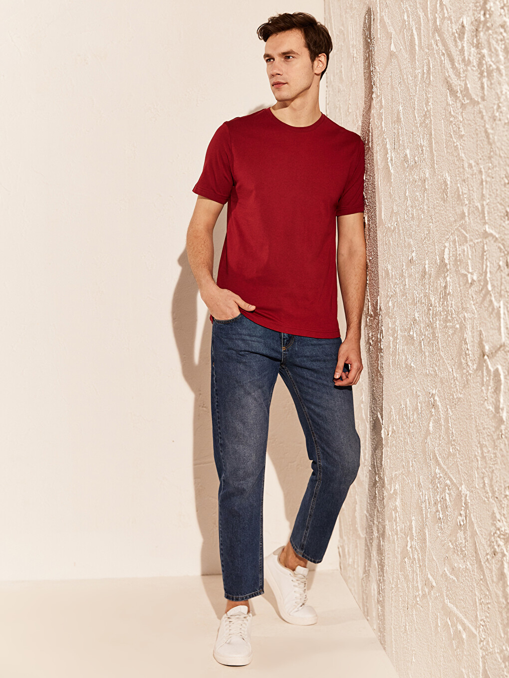 Crew Neck Basic Combed Cotton T-shirt-3